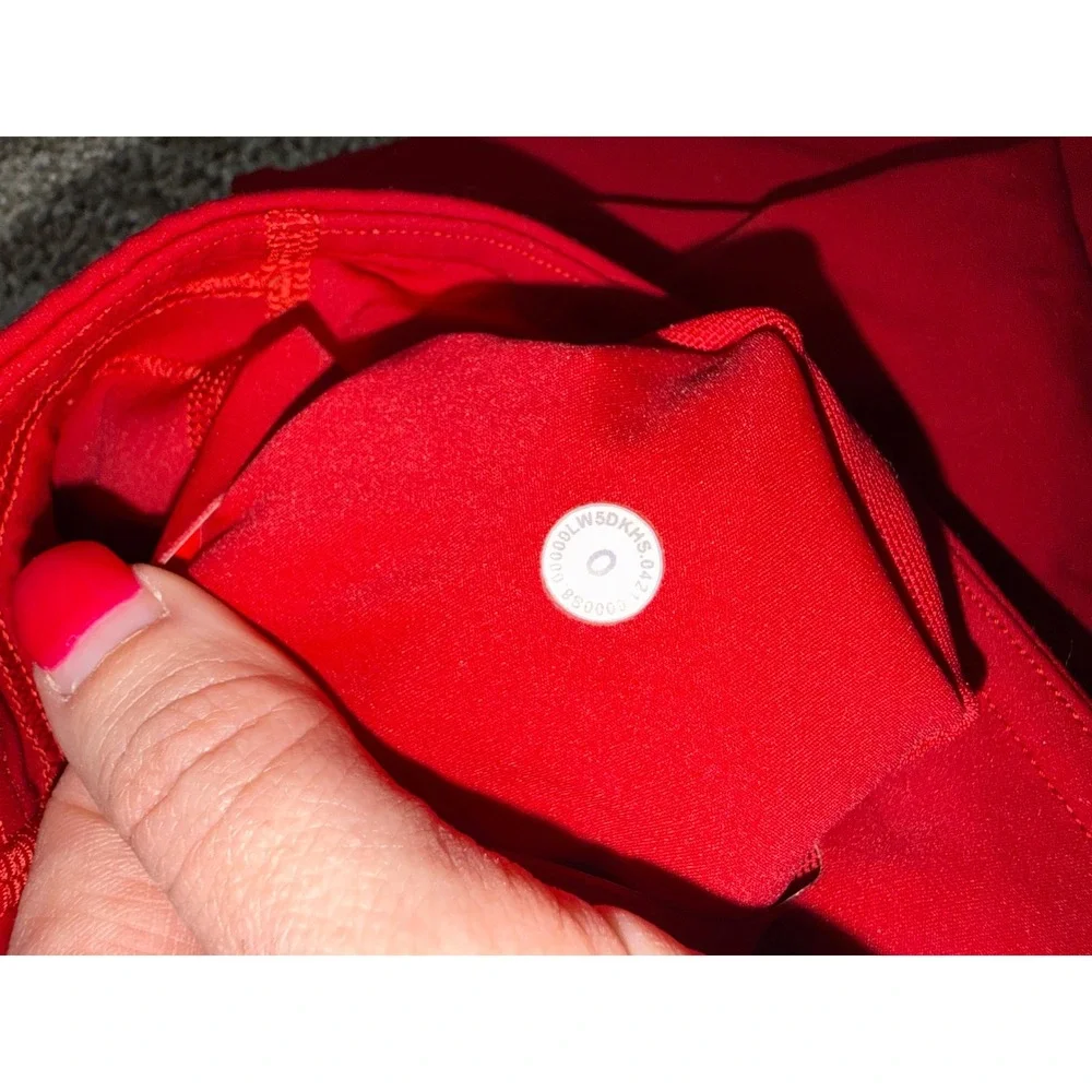 Lululemon Base Pace High Rise Legging Women Size 0 Red Excellent Yoga LW5DKHS‎